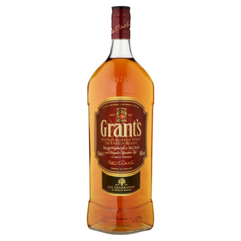 Whisky blended alk. 40,0% obj. Grants 1,5 l