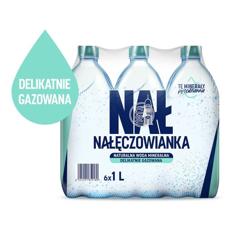 Woda mineralna delikatnie gazowana Nalęczowianka 6 x 1 l