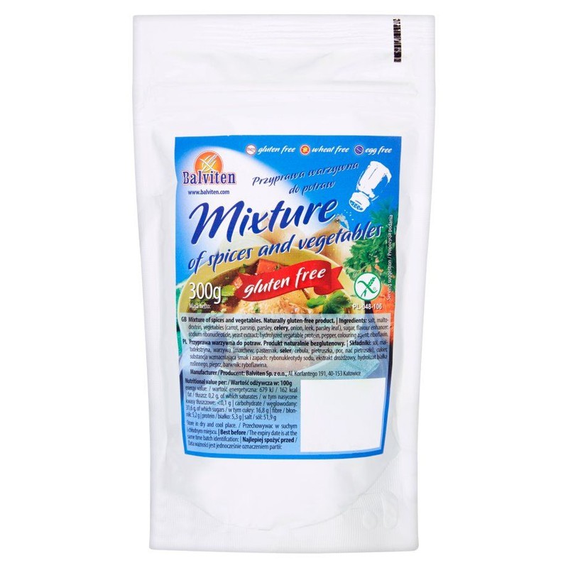Przyprawa warzywna do potraw bezglutenowa Balviten  300 g