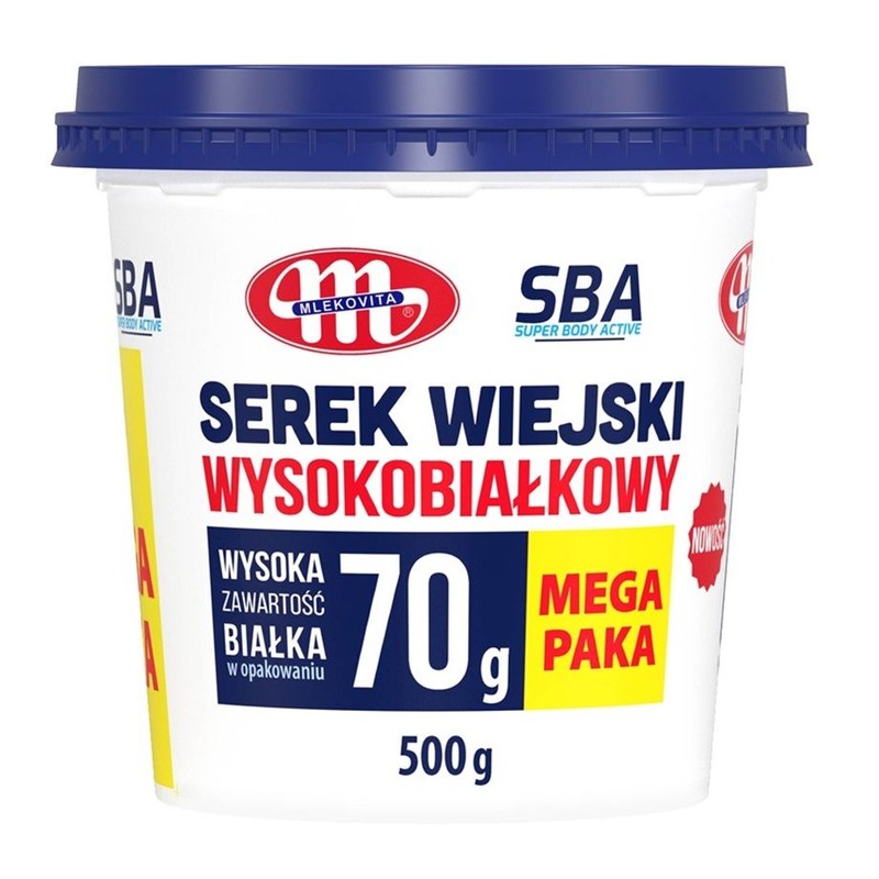 Serek wiejski wysokobiałkowy 70g białka Mlekovita 500 g