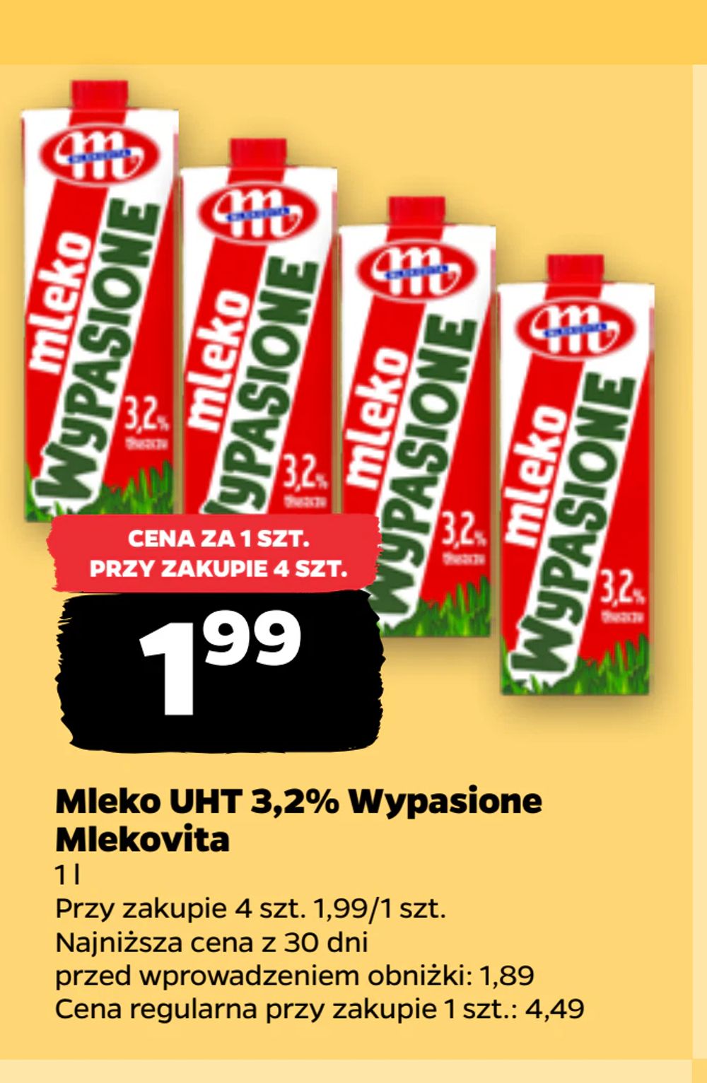 Mleko UHT 3,2% Wypasione Mlekovita