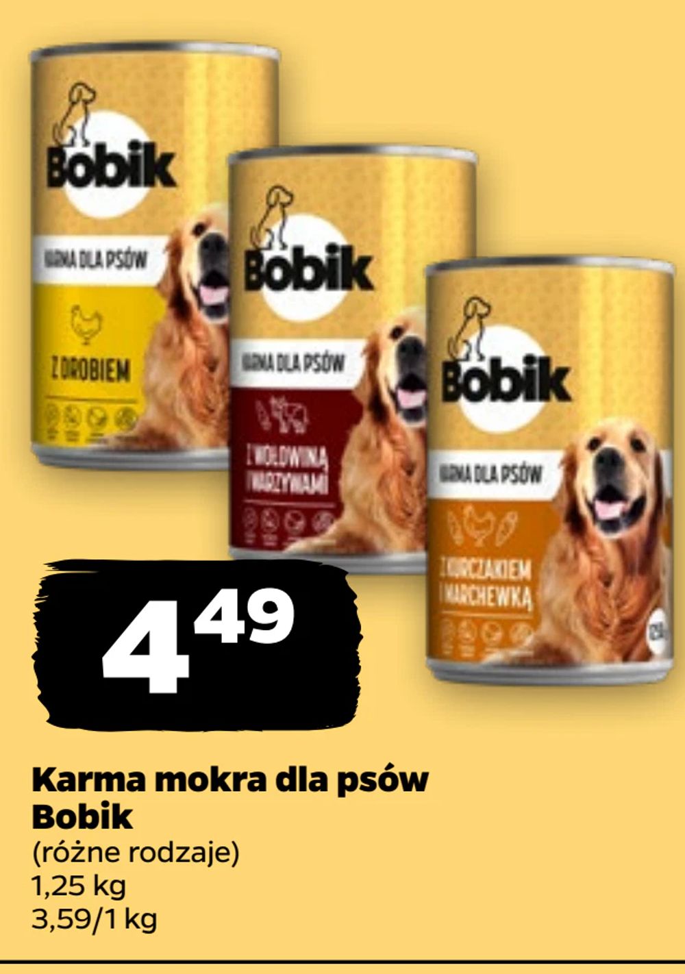 Karma mokra dla psów Bobik