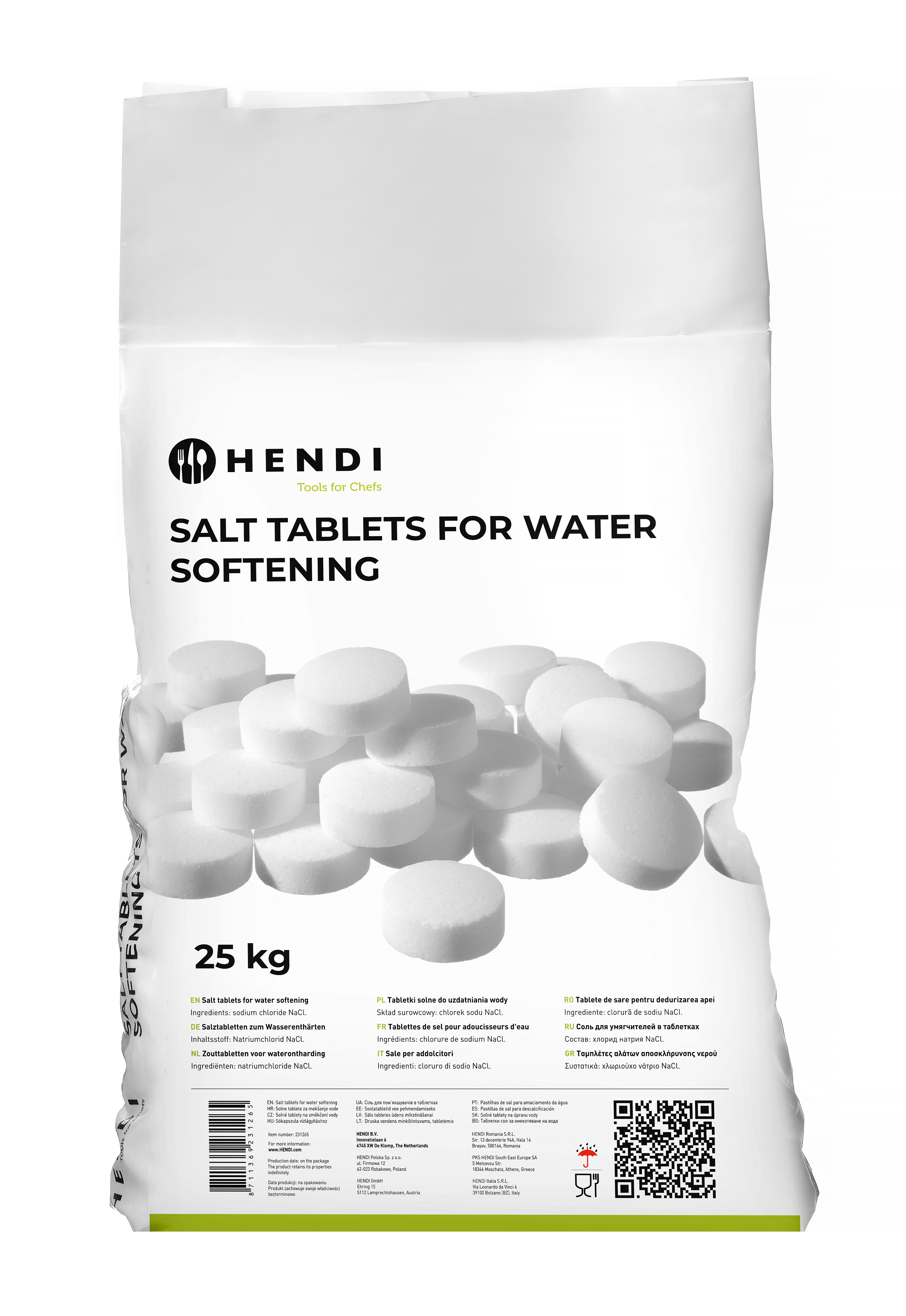 Tabletki Solne Do Zmiękczania Wody 25 Kg Hendi
