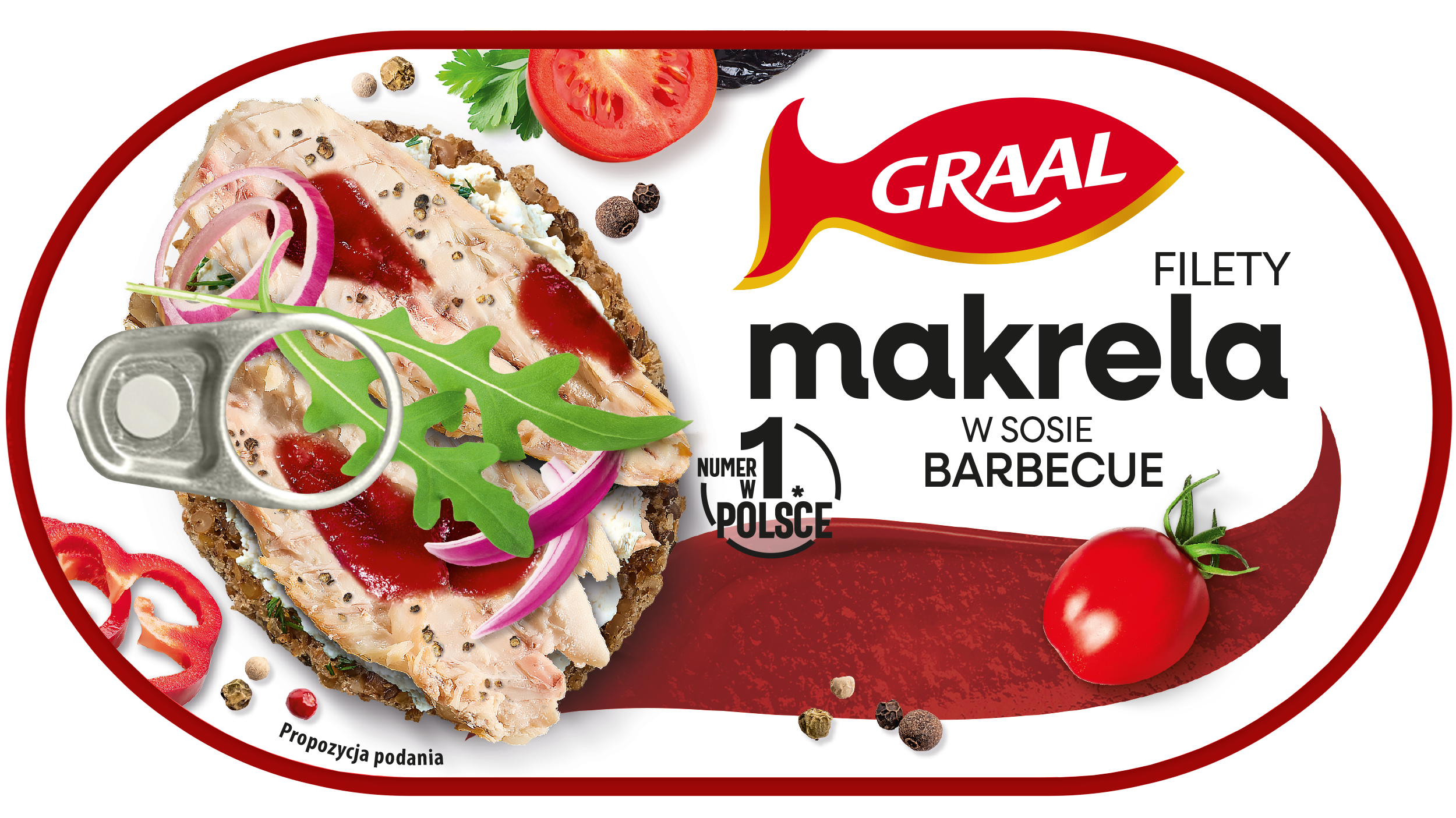 Filety Z Makreli W Słodkim Sosie Barbecue 170G Graal