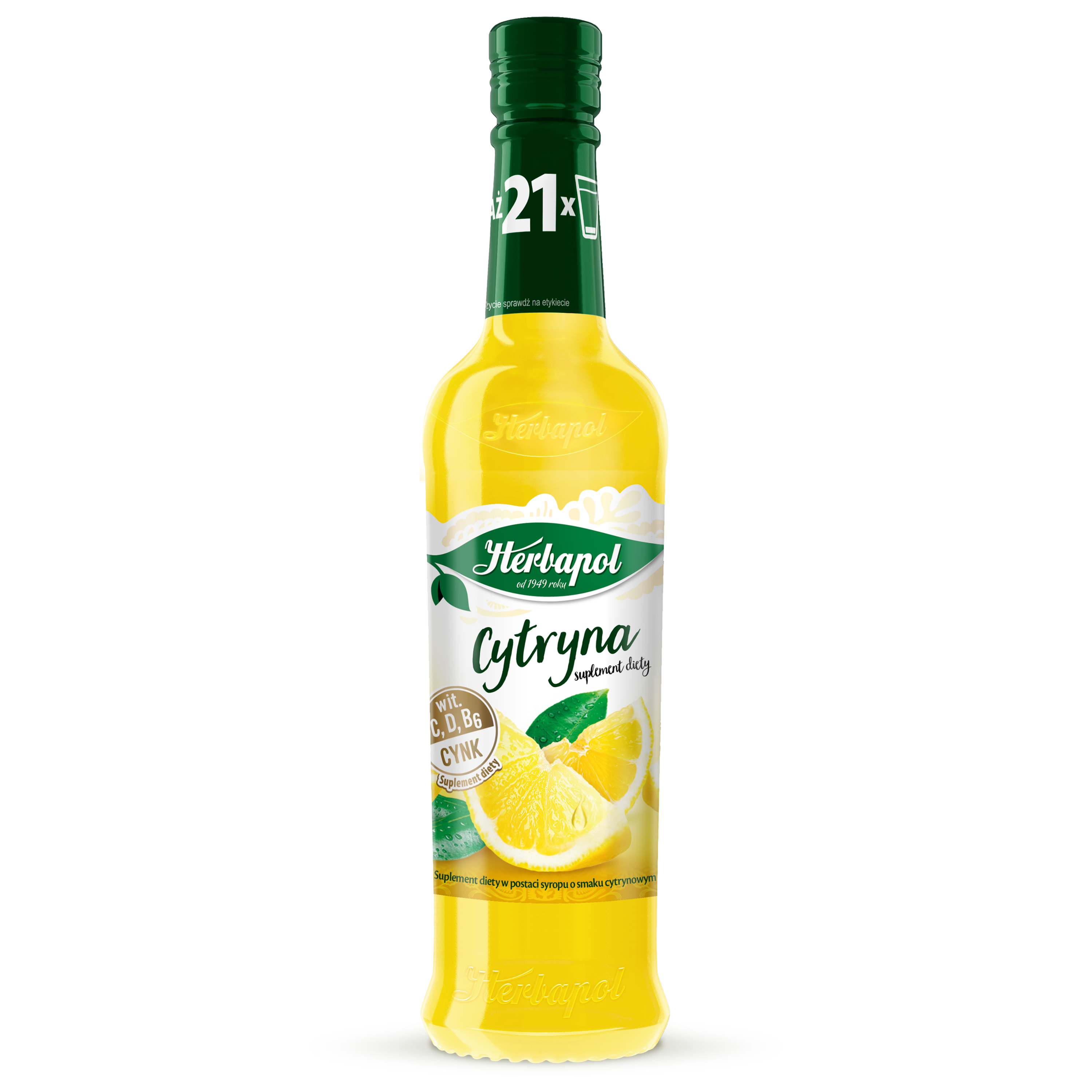 Herbapol Syrop Suplement Diety Cytryna Z Witaminami C,D,B6 I Cynkiem 420Ml