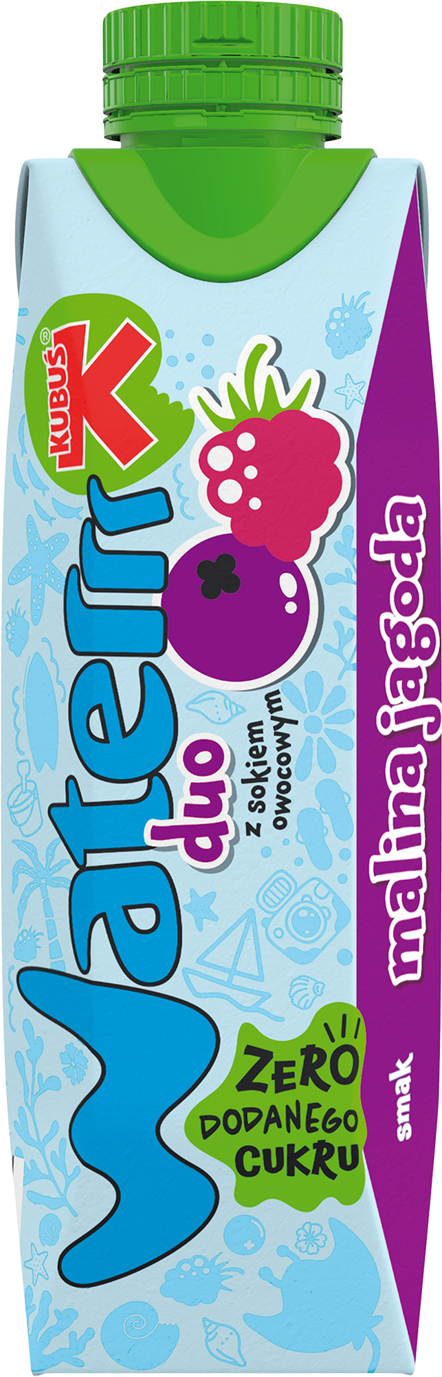 Kubuś Waterrr Duo Malina-Jagoda 0,3L Karton
