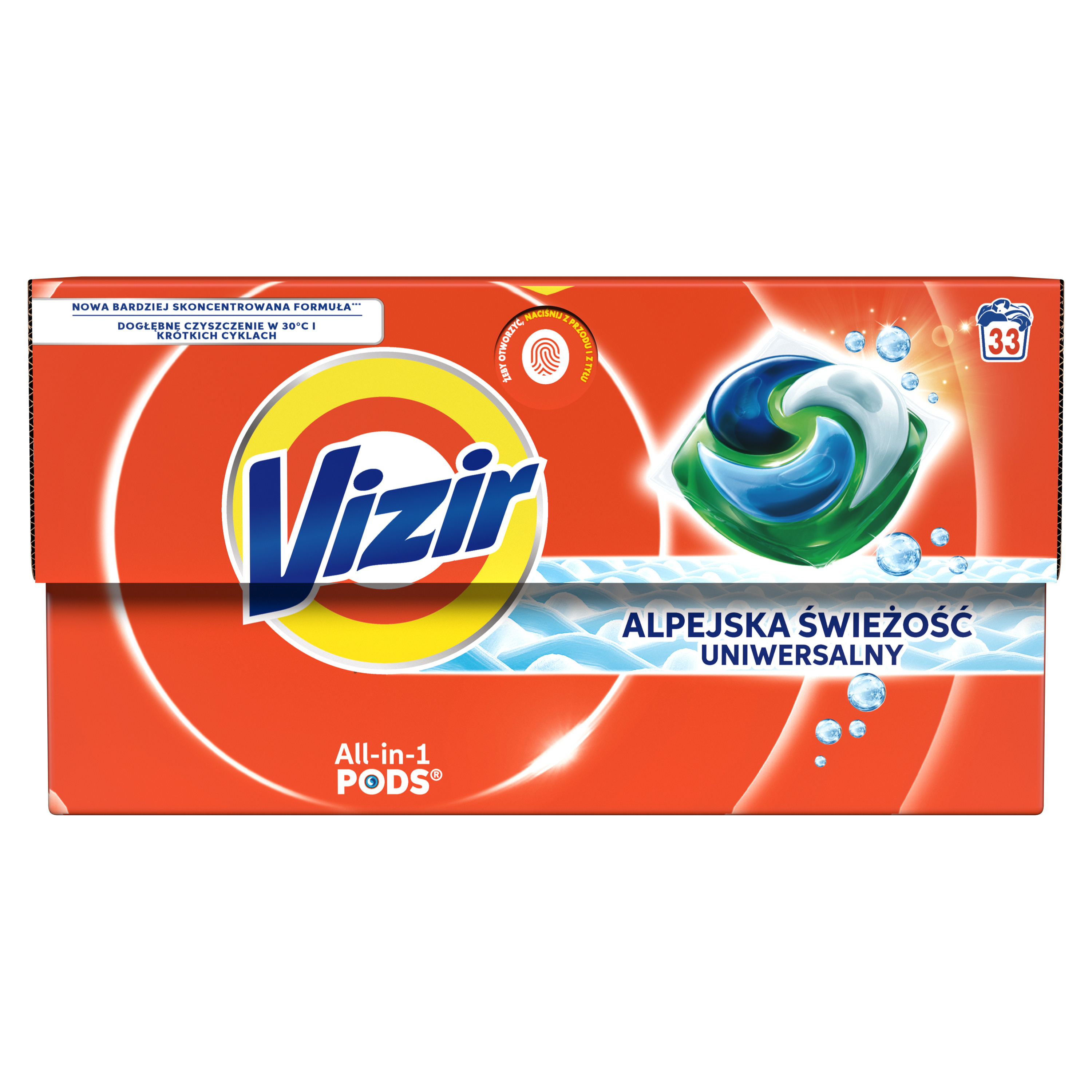 Vizir Pods, Alpine Fresh Kapsułki Do Prania, 33 Prań