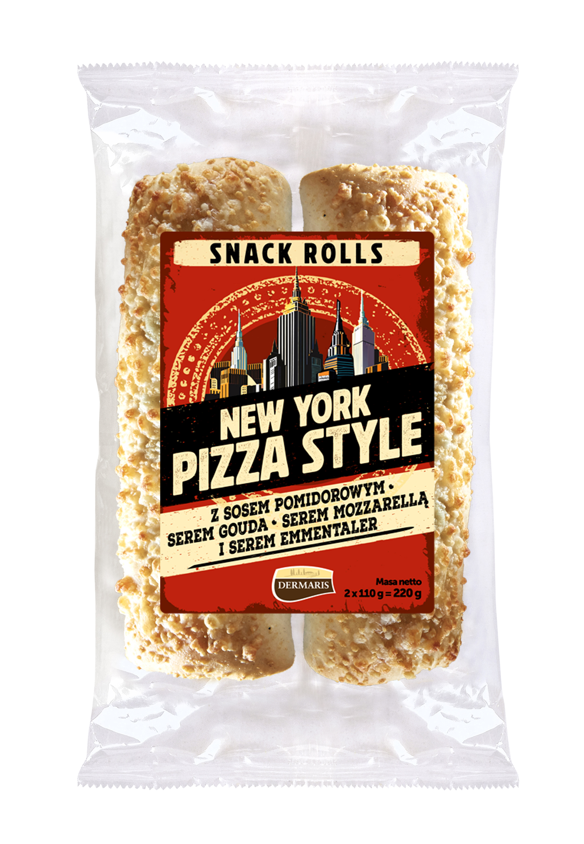 Dermaris Snack Rolls New York Pizza Style 220G