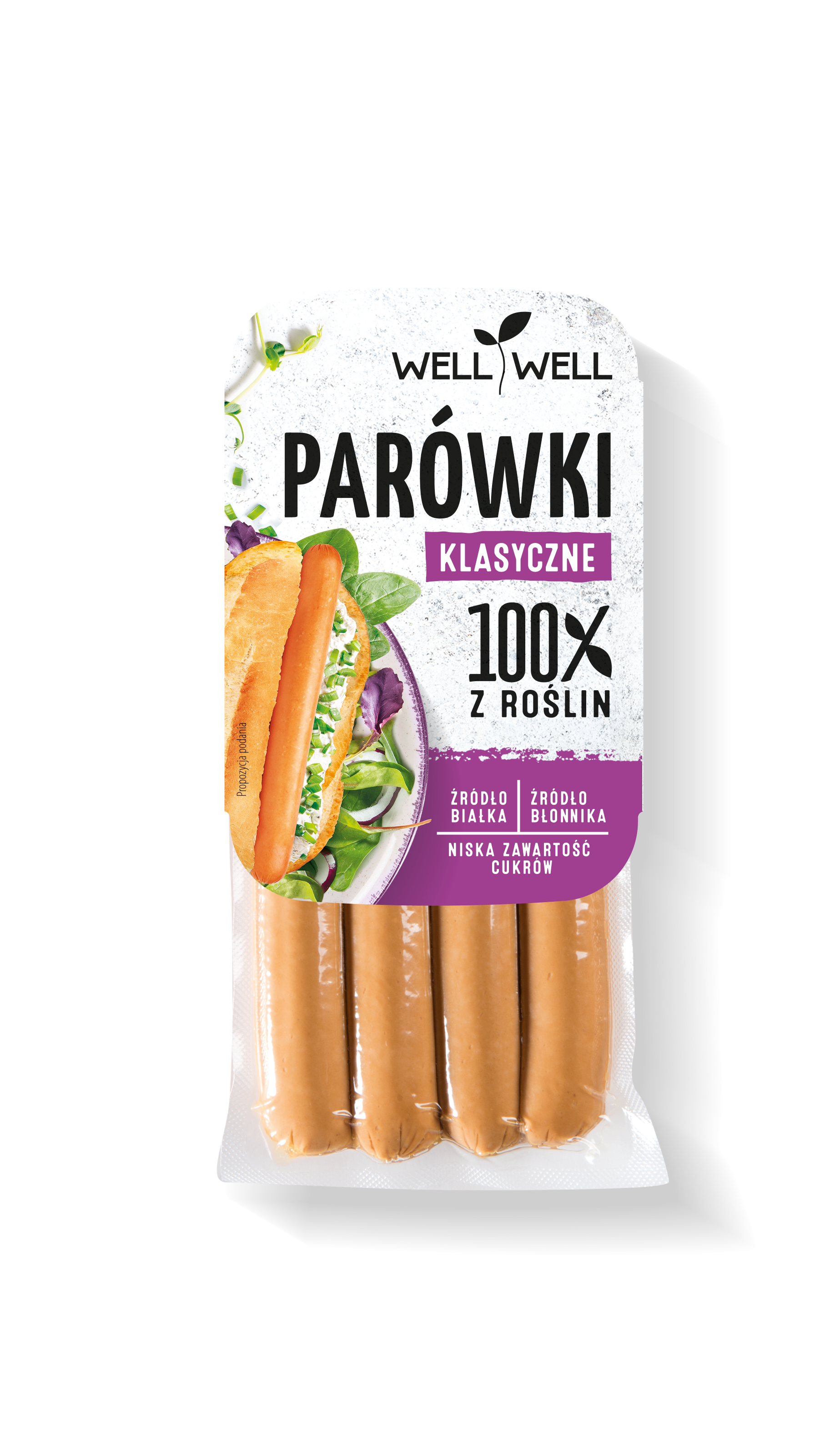 Well Well Parówki Roślinne Klasyczne 200 G