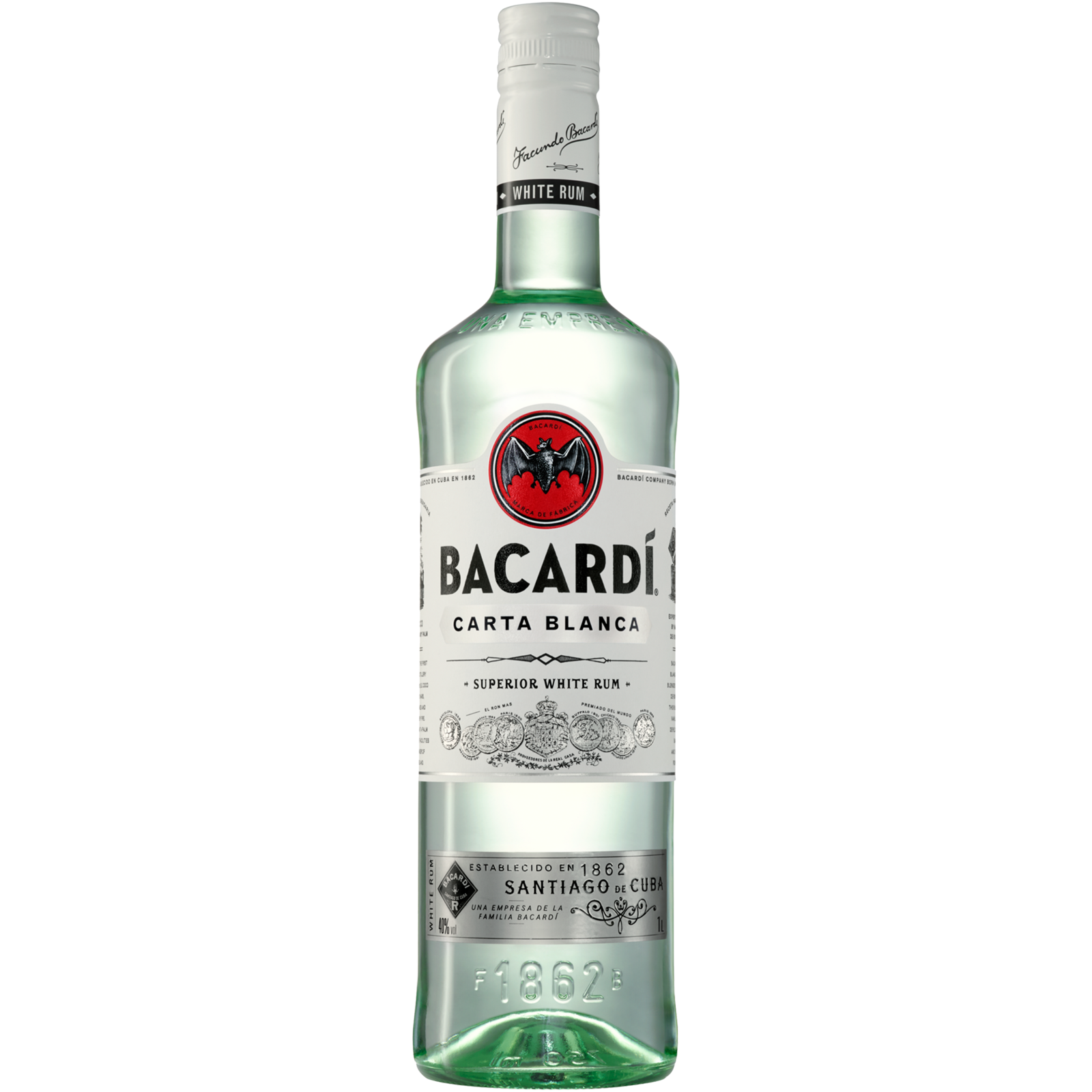 Rum Bacardi Carta Blanca 37,5% 1 L