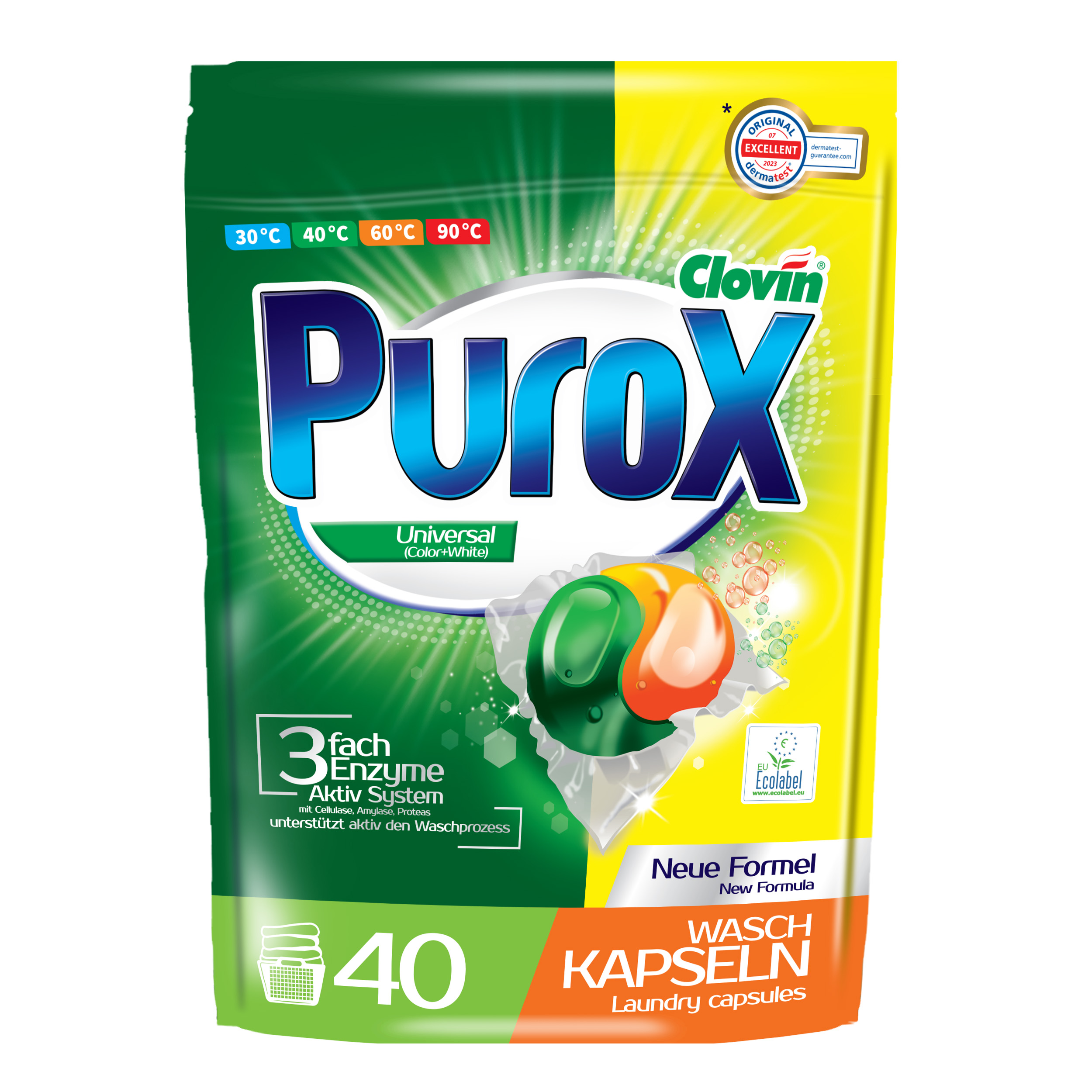 Kapsułki Żelowe Do Prania Purox Universal 40 Szt.