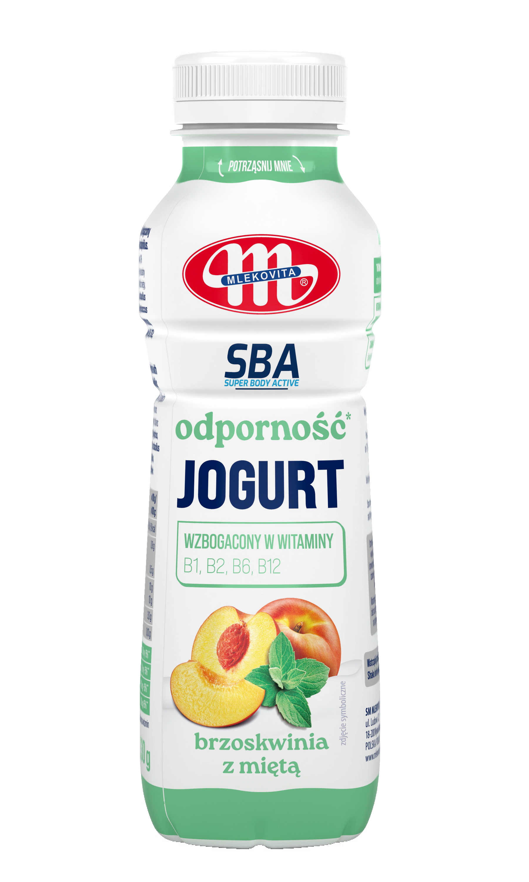 Mlekovita Jogurt Brzoskwinia Z Miętą Wzbogacony Sba 330G