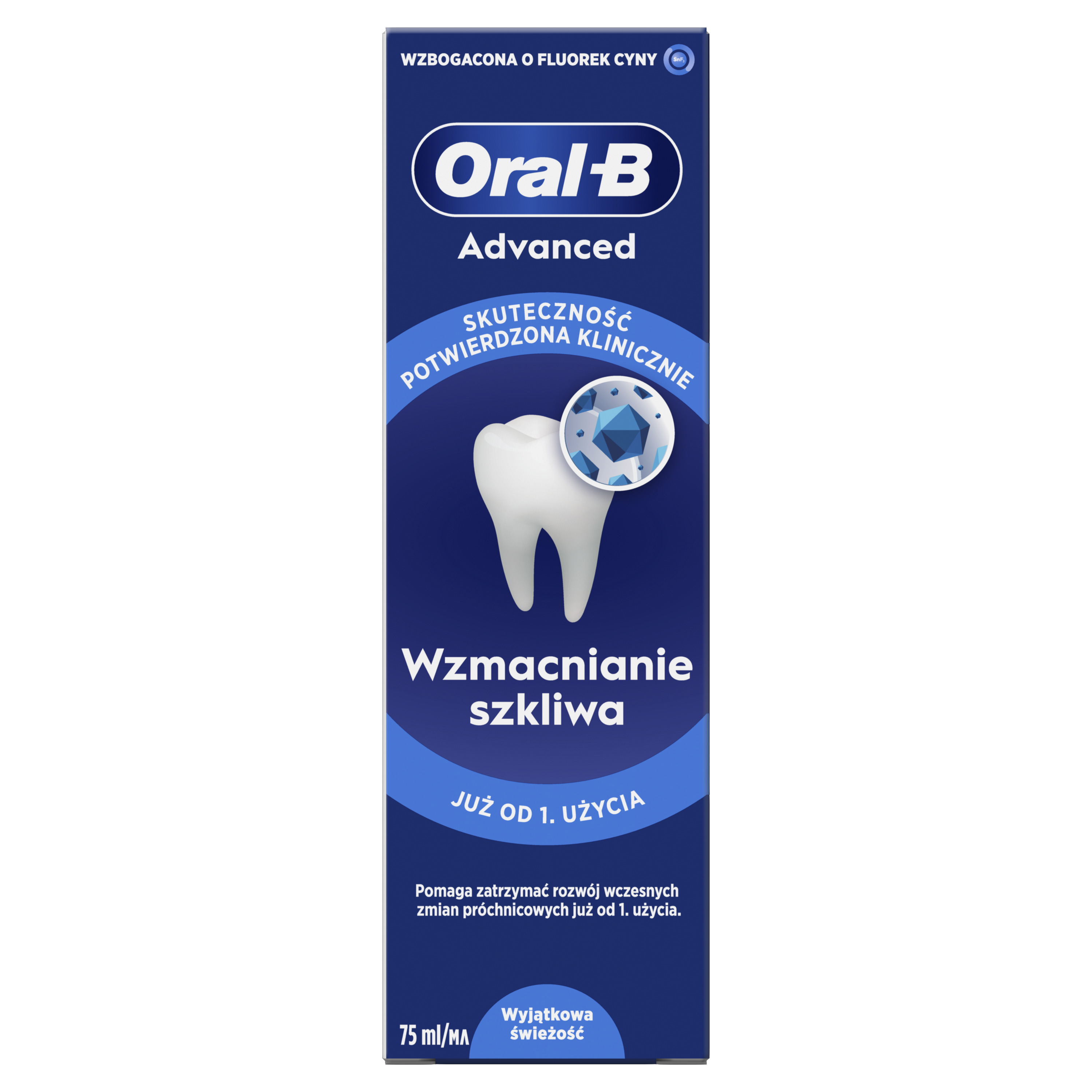 Oral-B Advanced Enamel Strengthening Czysta Mięta Pasta Do Zębów O Chłodzącym Smaku Eukaliptusa 75 Ml