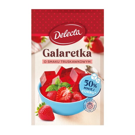Delecta Galaretka o smaku truskawkowym 39 g