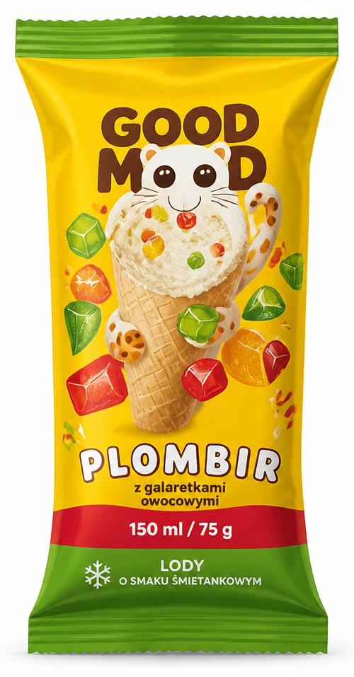Lody Plombir Good Mood z galaretkami owocowymi