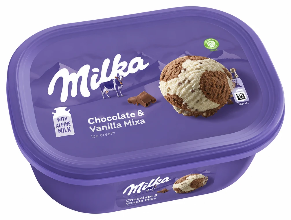 Lody Chocolate & Vanilla Milka