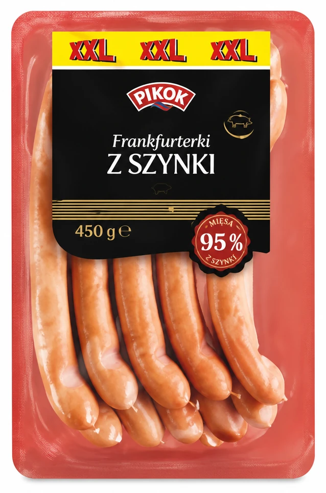 PIKOK Frankfurterki z szynki, XXL