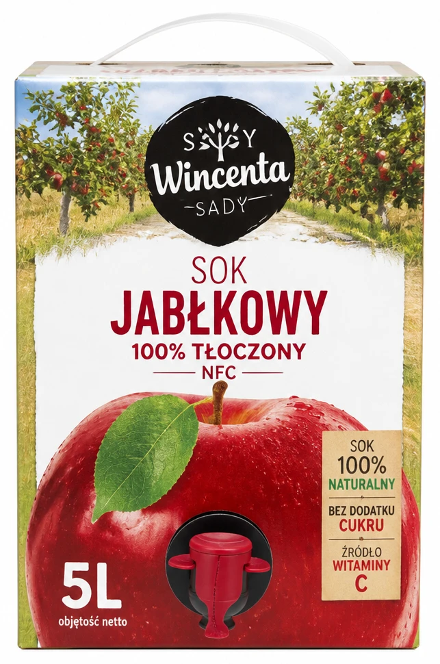SADY WINCENTA Sok jabłkowy 100% tłoczony NFC