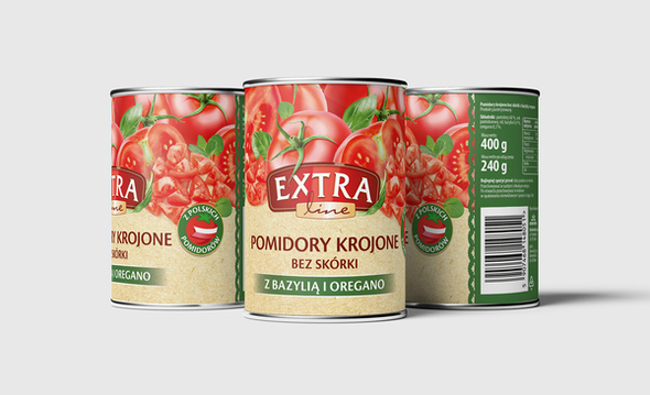 Extra Line Pomidory krojone z bazylią 400 g