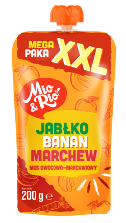 Mio&Rio Mus jabłko banan marchew 200 g