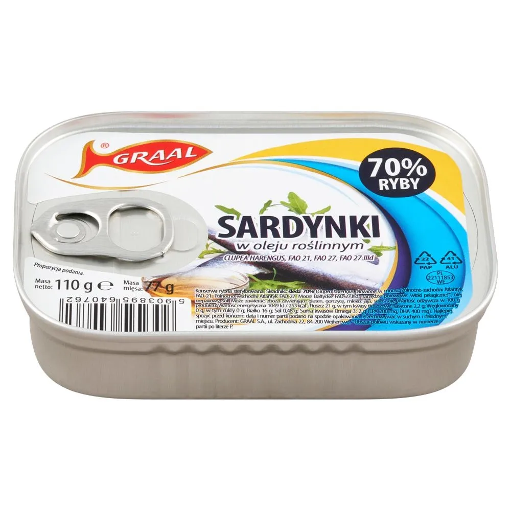 Graal Sardynki w oleju roślinnym 110 g