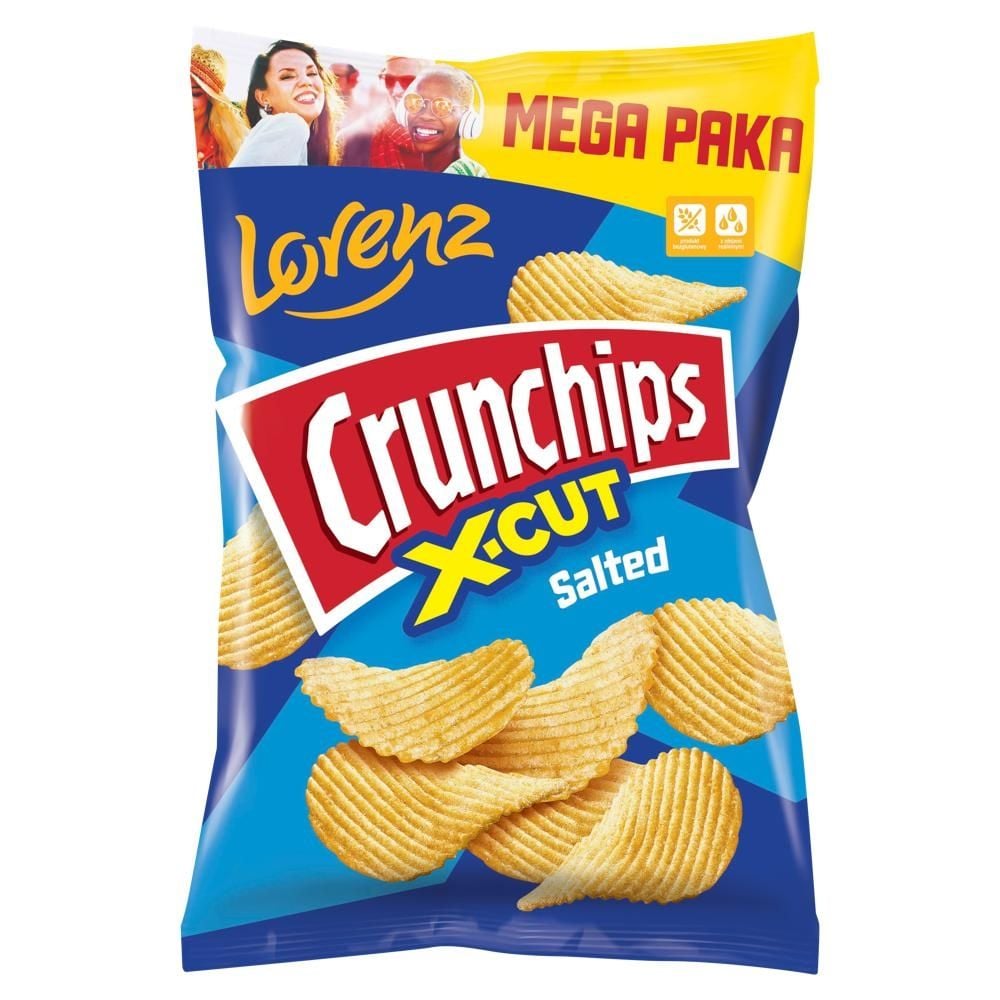 Crunchips X-cut Chipsy ziemniaczane solone 200 g