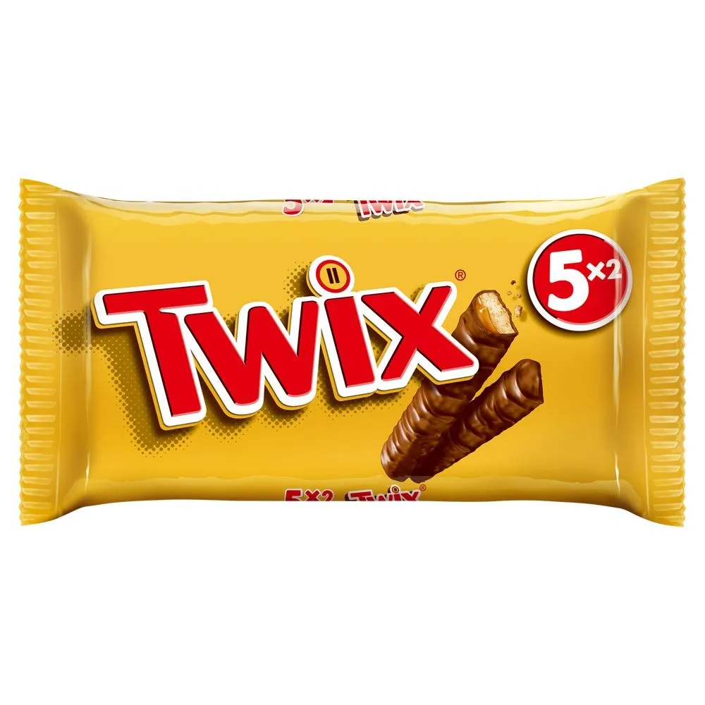 Twix Ciasteczka oblane karmelem i mleczną czekoladą 250 g (5x (2 x 25g))