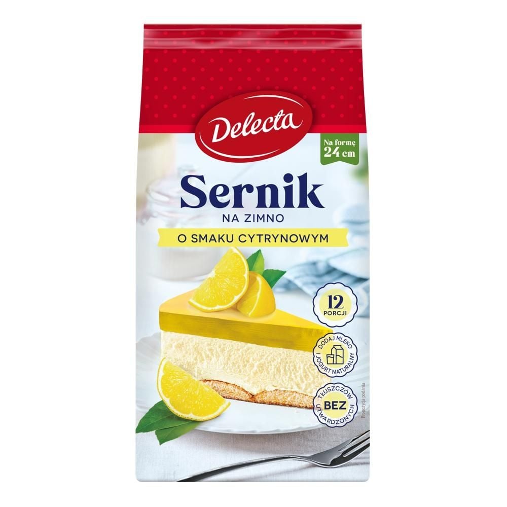 Delecta Sernik na zimno o smaku cytrynowym mieszanka do domowego przygotowania ciasta 154 g