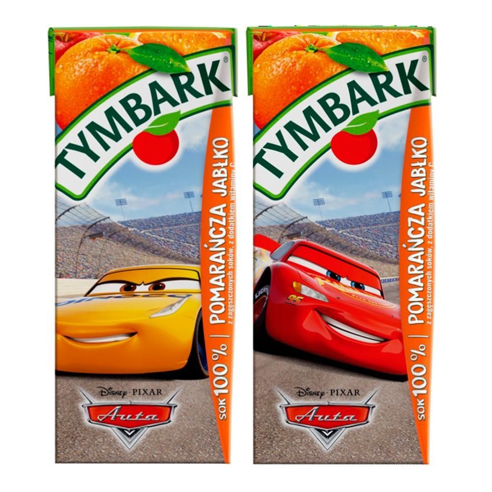 Tymbark Sok 100 % pomarańcza jabłko 200 ml