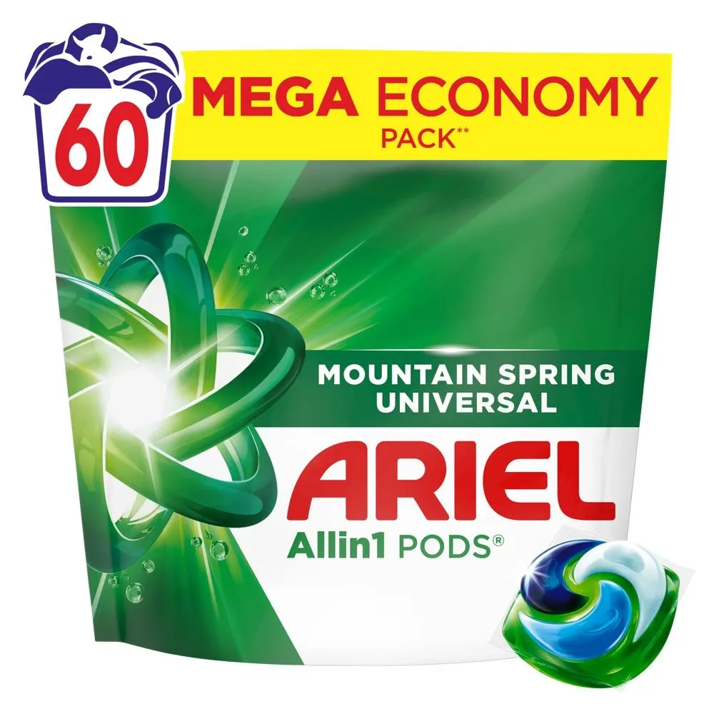 Ariel Allin1 PODS Mountain Spring Universal Kapsułki Do Prania, 60 Prań