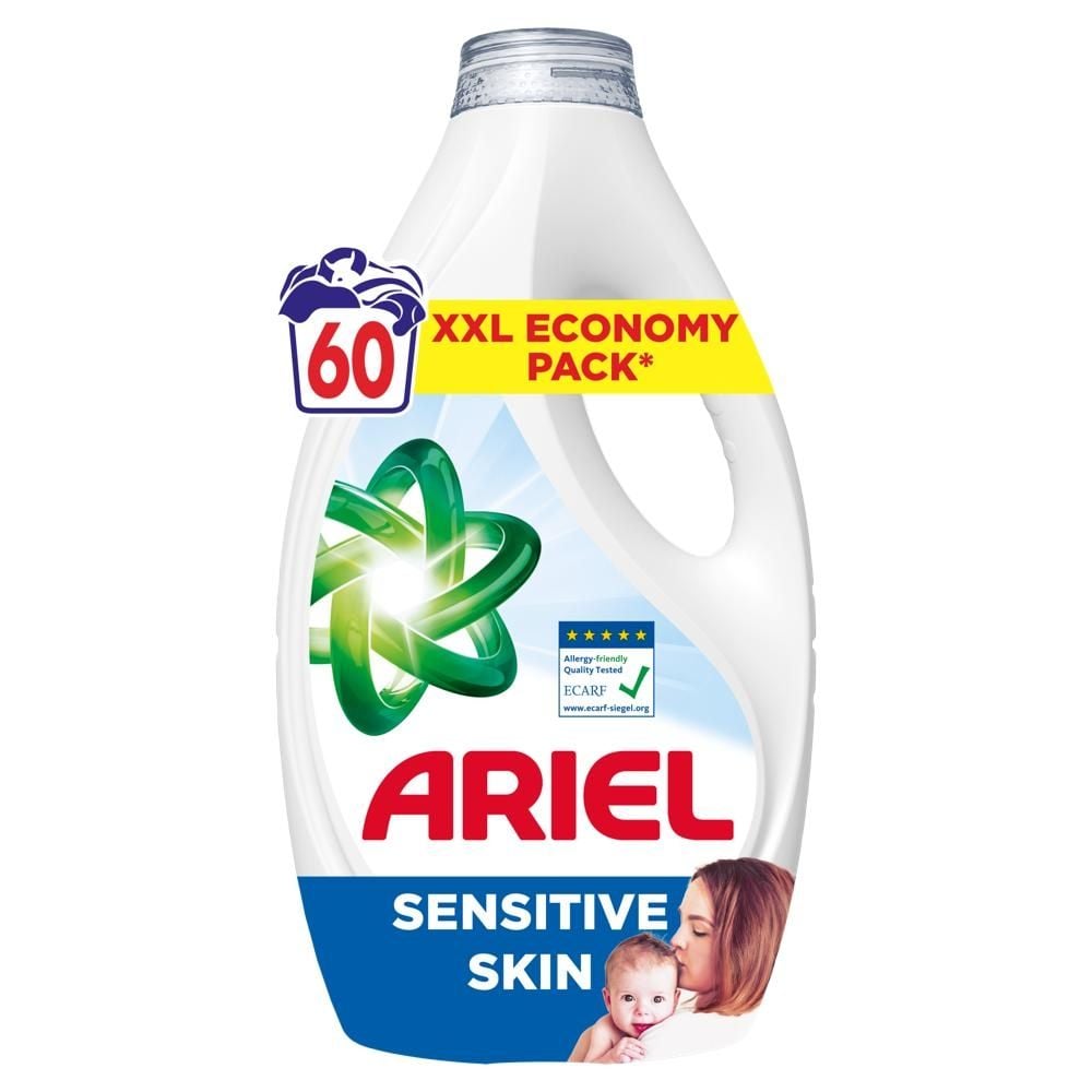 Ariel Płyn Do Prania Do Skóry Wrażliwej, 2.7 l, 60 Prań