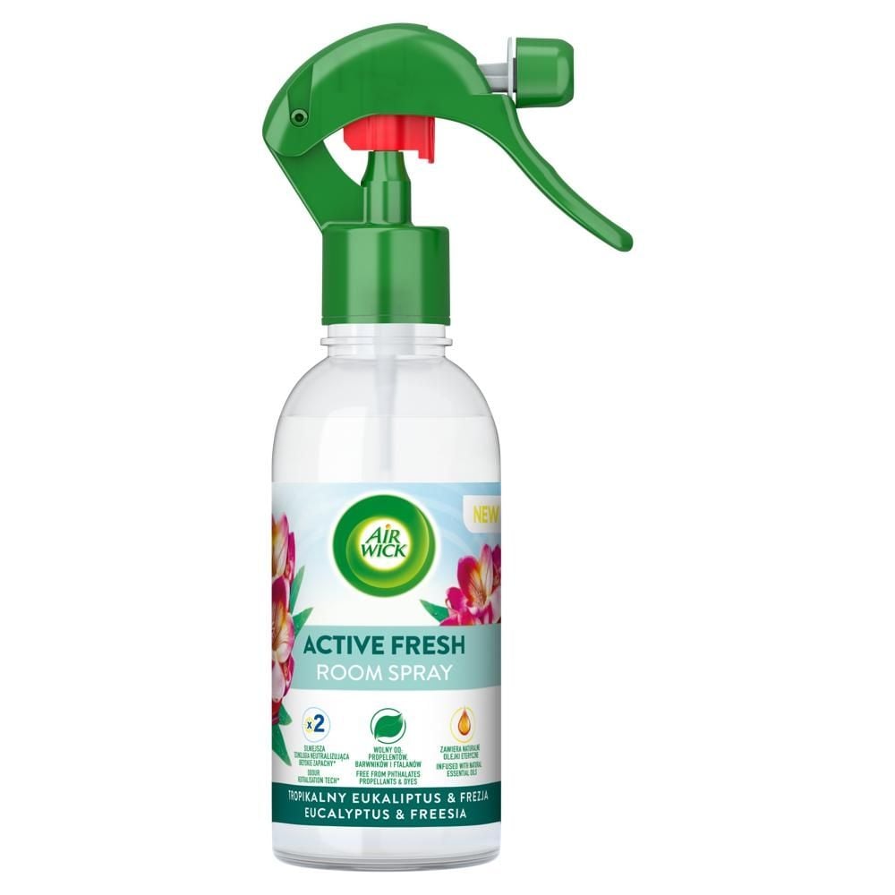 Air Wick Active Fresh Odświeżacz powietrza w sprayu tropikalny eukaliptus & frezja 237 ml