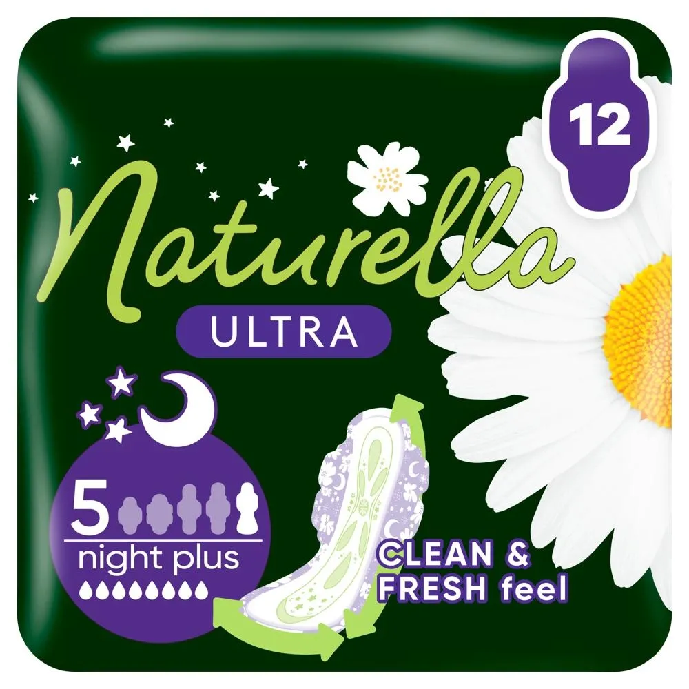 Naturella Ultra Night Plus Podpaski ze skrzydełkami rozmiar 5, × 12