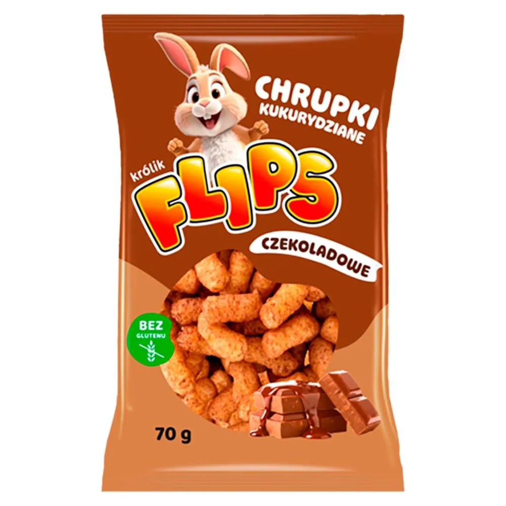 Flips Chrupki kukurydziane czekoladowe 70 g