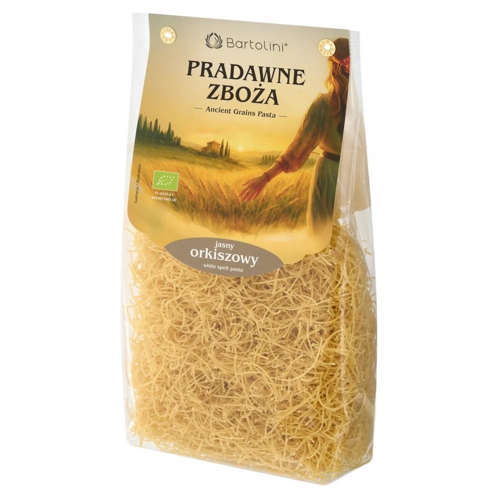 Bartolini Pradawne Zboża Makaron jasny orkiszowy nitka 250 g