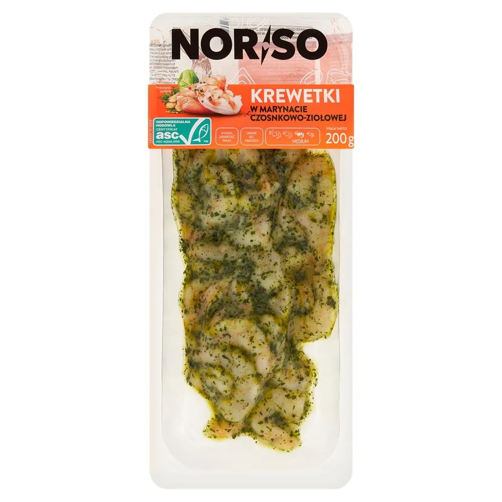 Norso Krewetki w marynacie czosnkowo-ziołowej 200 g