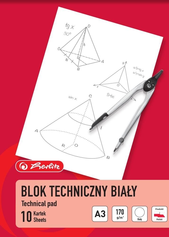 Blok techniczny Herlitz A3 10 białych kartek