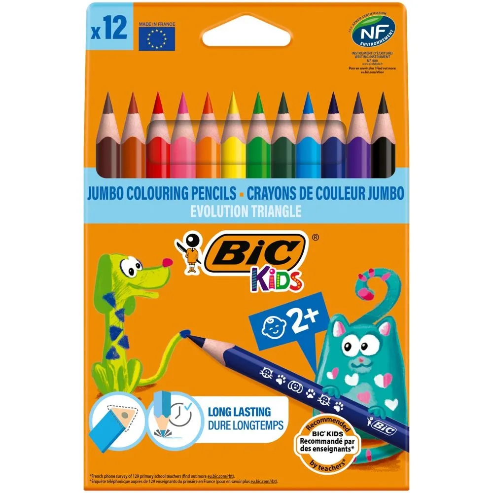 BIC Kids Evolution Triangle ECOlutions Kredki ołówkowe Pudełko 12szt
