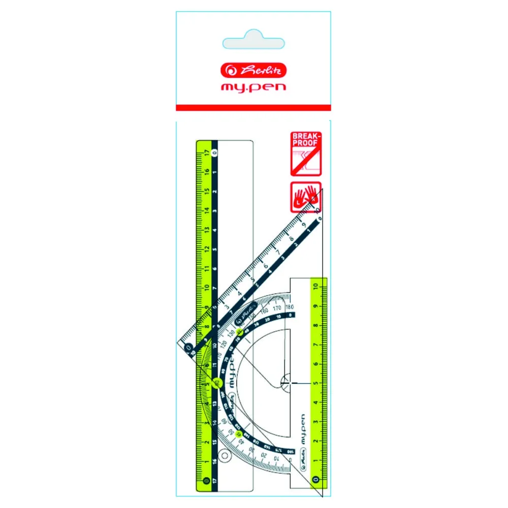 Komplet geometryczny Herlitz My.Pen 3 częsciowy