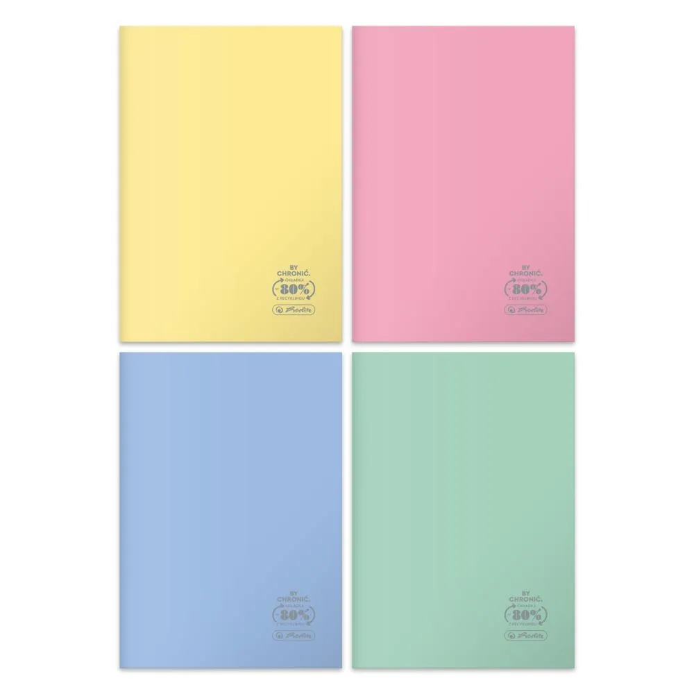 Herlitz zeszyt A4 60 kratka Eco PP pastel colors