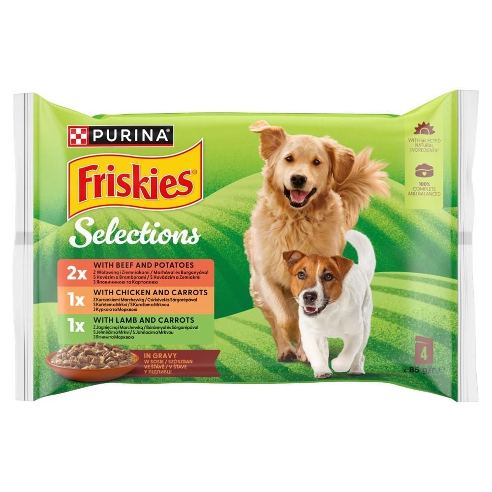 Friskies Selections Karma dla dorosłych psów w sosie 340 g (4 x 85 g)