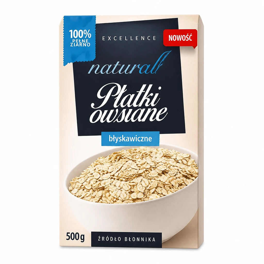 Płatki owsiane błyskawiczne Naturall 500g