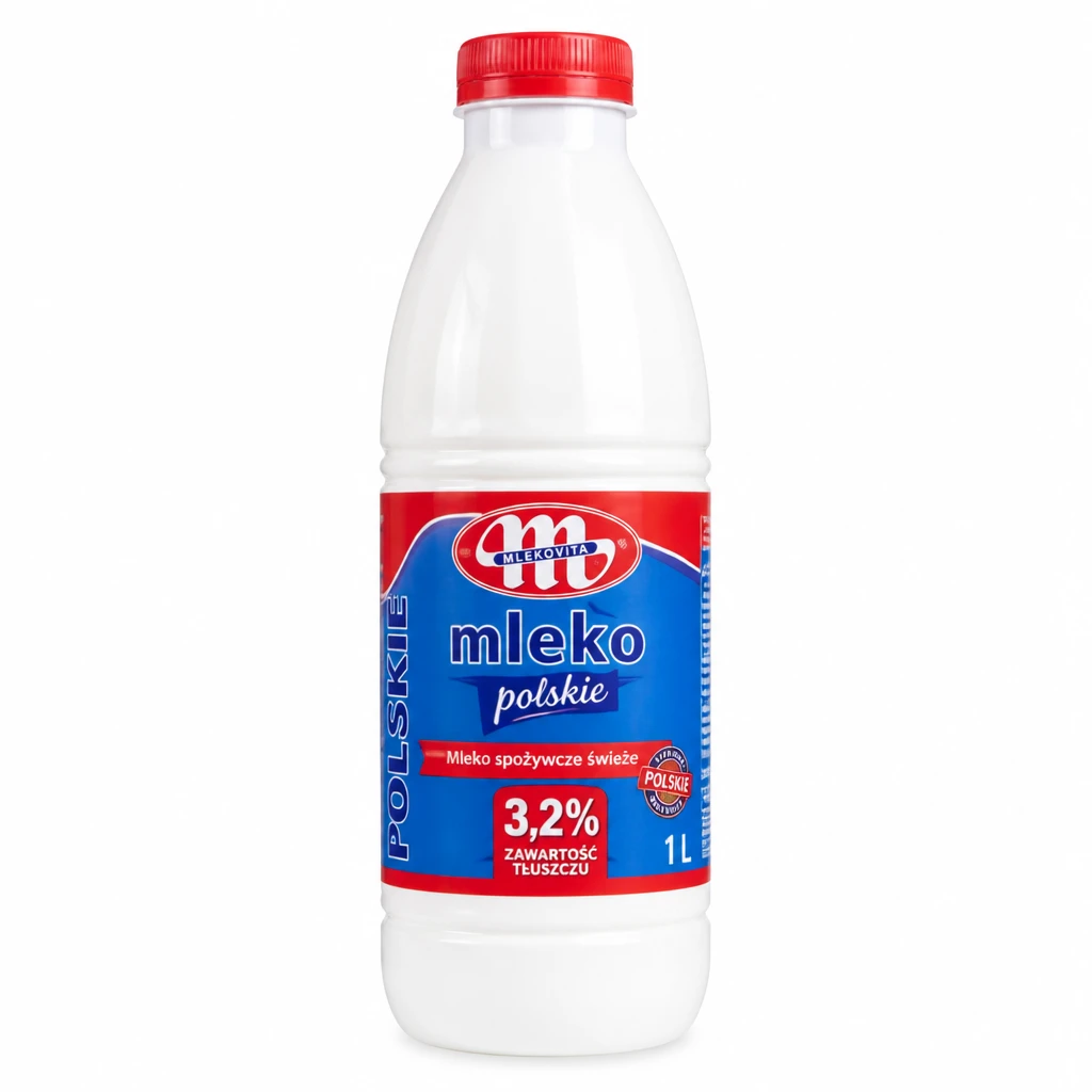 Mleko spożywcze świeże 3,2% Polskie Mlekovita 1l
