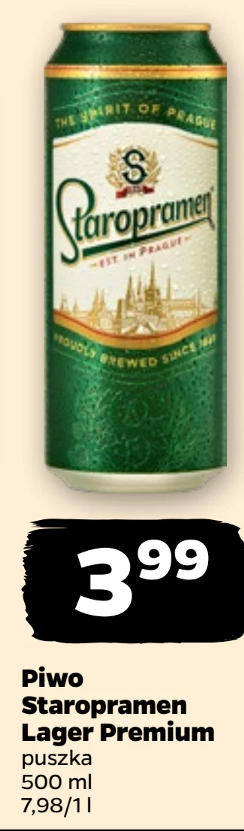 Piwo Staropramen Lager Premium