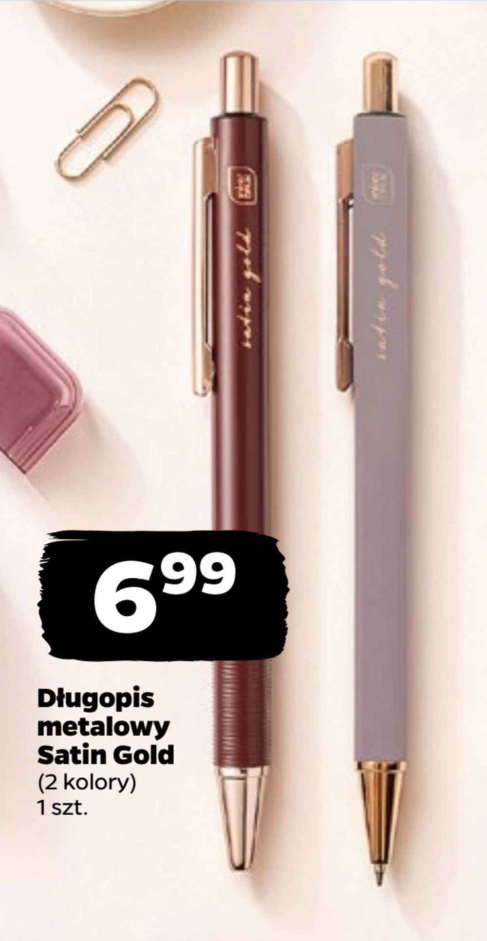 Długopis metalowy Satin Gold