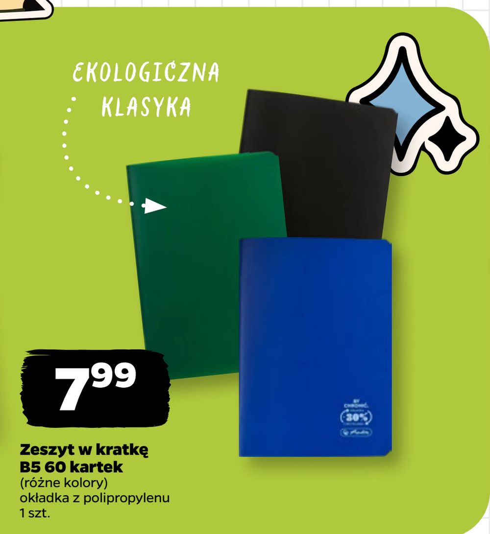 Zeszyt w kratkę B5 60 kartek