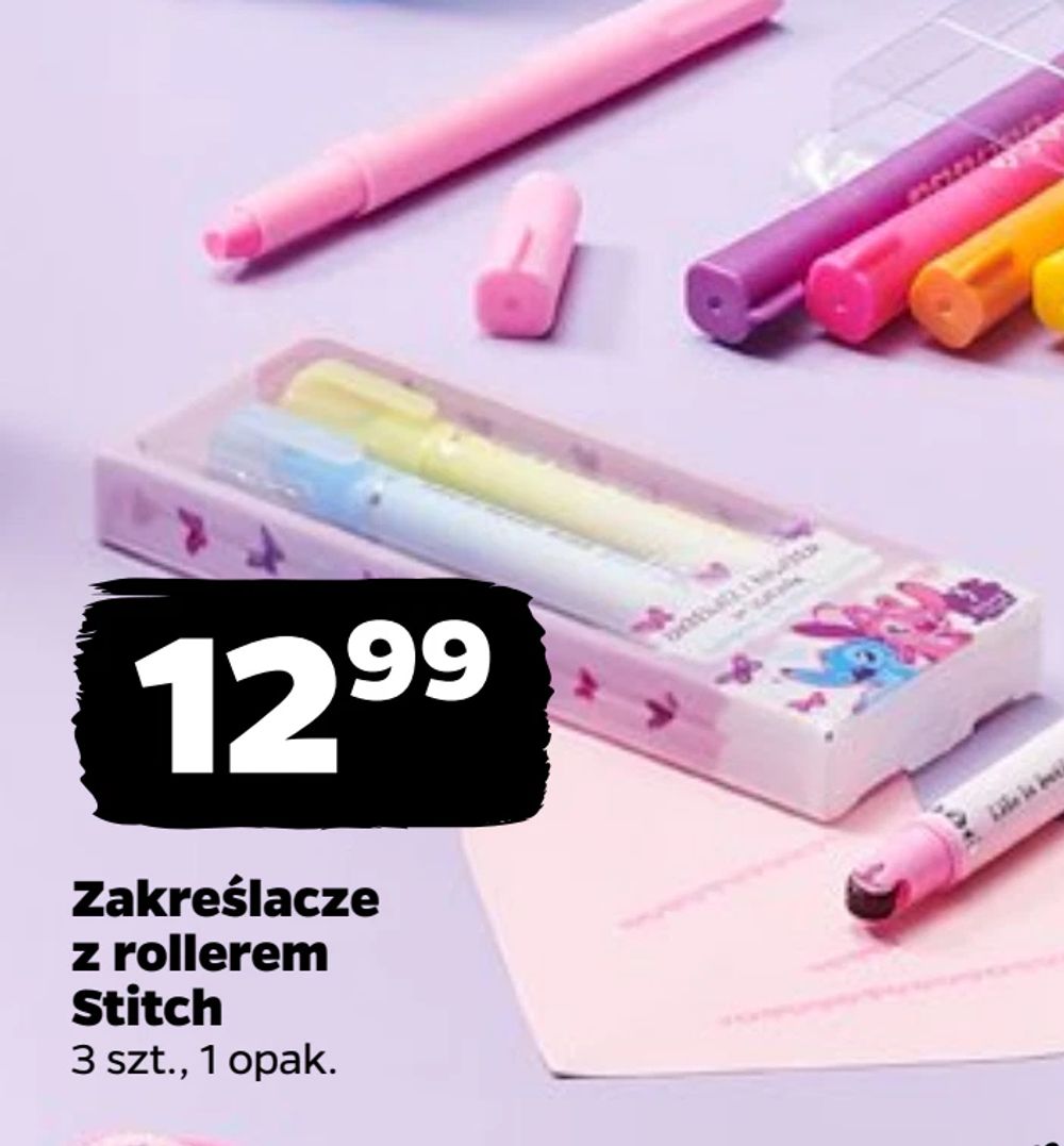 Zakreślacze z rollerem Stitch