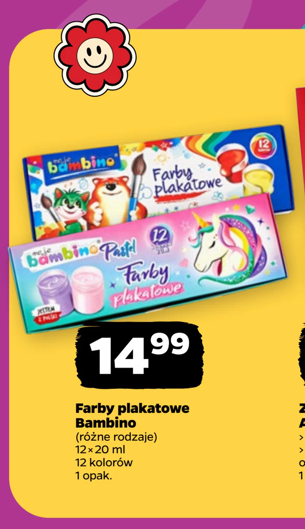 Farby plakatowe Bambino