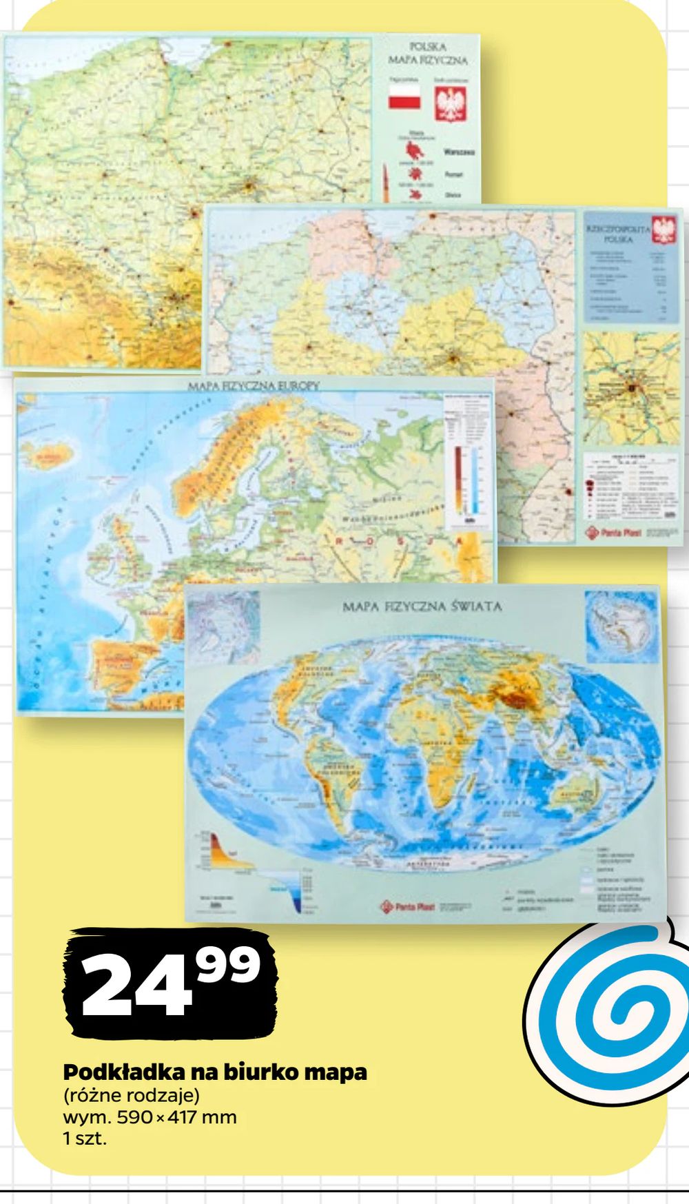 Podkładka na biurko mapa
