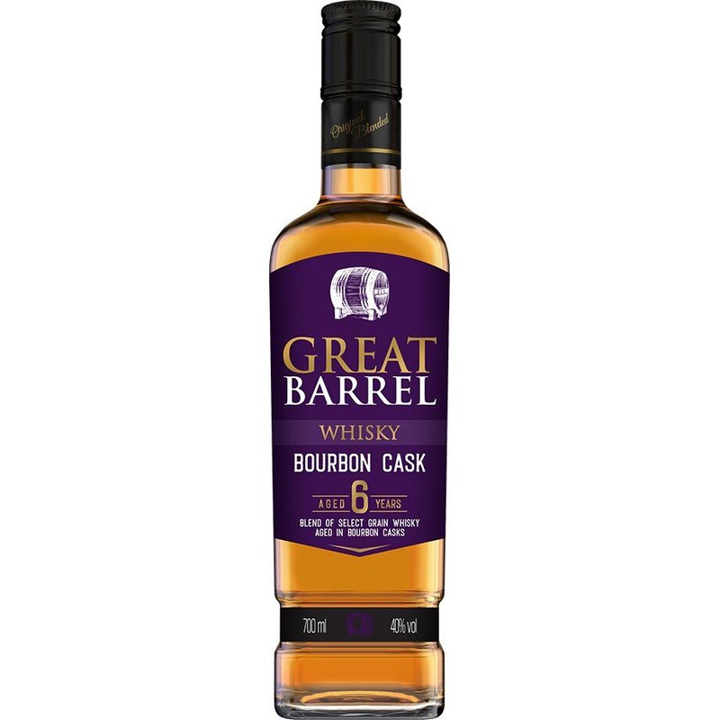 Whisky blended 6YO alk. 40,0% obj. Great Barrel 700 ml